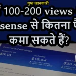 Blog में 100-200 views आने पर Adsense से कितना पैसा कमा सकते हैं? 