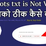 robots txt is not valid, इसको ठीक कैसे करें?